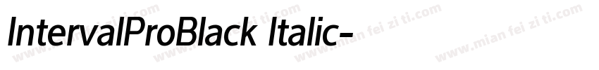 IntervalProBlack Italic字体转换